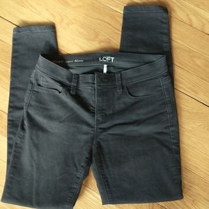 LOFT midrise black super skinny jeans
